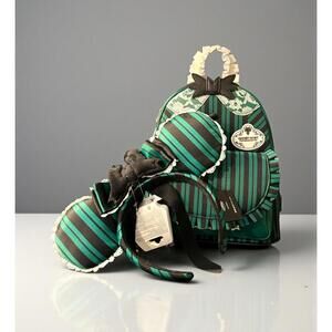 Loungefly Disney Parks Haunted Mansion Ghost Host Mini Backpack & Ears Set NWT